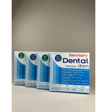 Кофердам Dental Dam раз. неопудр. с ароматом м'яти, 152мм*152мм, 36шт/упак, зеленый, латекс 010128 Sanctuary heavy,(р)