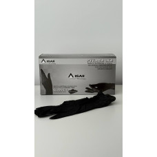 Рукавички медичні оглядові нестерильні без пудри, 200шт. чорний нітрил 607128 Ігар S,уп