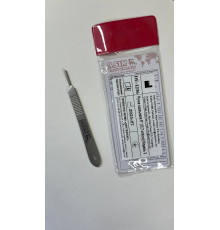 Ручка для скальпеля пласка 5' (12,7см)', модель 3, шт., сталевий DE-1236 ASIM INSTRUMENTS