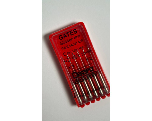 Gates Drills сталь, 824000212 Dentsply Maillefer 32мм №02,6шт/упак