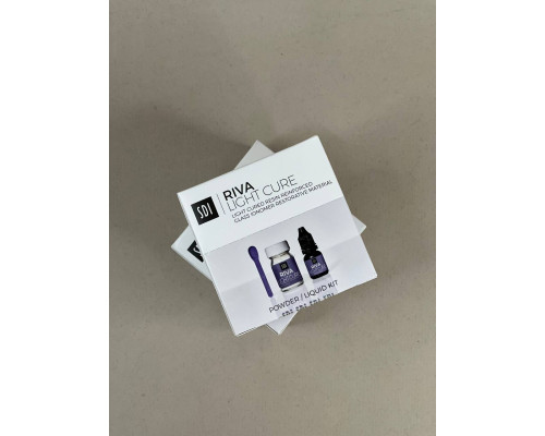 Riva Light Cure (Рива Лайт Кюр) светотвердеющий стеклоиномерный пломбировочный цемент, набор (порошок 15гр+ жидкость 7,2мл), A3, DO3687005031P SDI