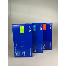 Рукавички медичні оглядові нестерильні без пудри, 100шт. (50пар), Блакитний, нітрил 176005 Nitrylex Basic XL,уп