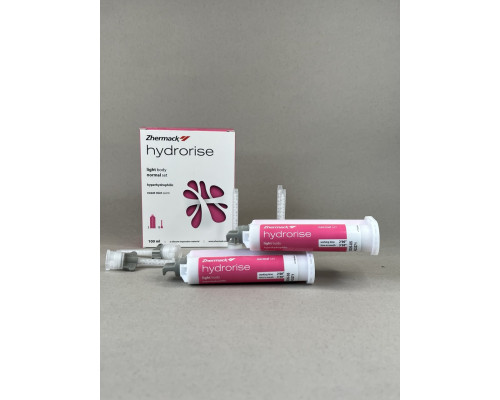А-Силікон Hydrorise Light Normal (Гідрорайз Лайт Нормал) низької в'язкості нормального застигання, 2 картриджі по 50мл, 12 насадок, с207000 Zhermack