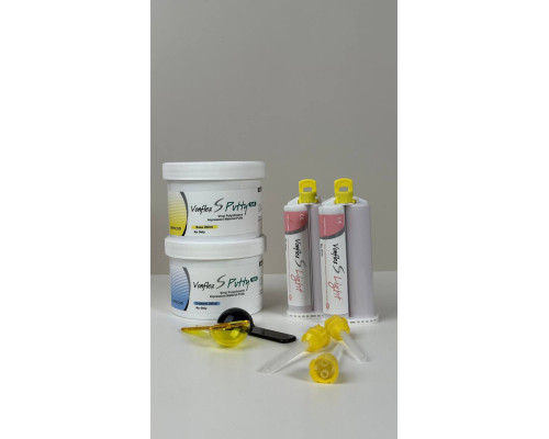 А-Силікон Vonflex S (Putty Soft + Light) матеріал для зняття відбитків, набір (Putty (2*280ml), Light (2 картриджі*50ml)), 036246 Vericom