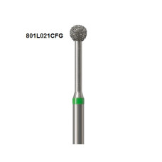 Бори Öko-Dent алмазні турбінні (кулька стандартна на довгій ніжці), coarse, зелений, 801L021CFG Öko Dent 801L021CFG,шт