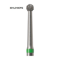 Бори Öko-Dent алмазні турбінні (кулька стандартна на довгій ніжці), coarse, зелений, 801L018CFG Öko Dent 801L018CFG,шт