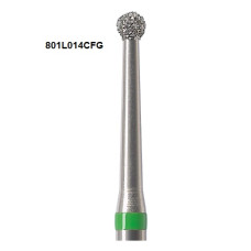 Бори Öko-Dent алмазні турбінні (кулька стандартна на довгій ніжці), coarse, зелений, 801L014CFG Öko Dent 801L014CFG,шт