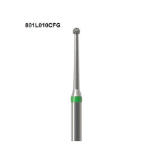 Бори Öko-Dent алмазні турбінні (кулька стандартна на довгій ніжці), coarse, зелений, 801L010CFG Öko Dent 801L010CFG,шт