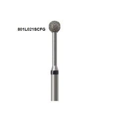 Бори Öko-Dent алмазні турбінні (кулька стандартна) на довгій ніжці, super coarse, чорний, 801L021SCFG Öko Dent 801L021SCFG,шт