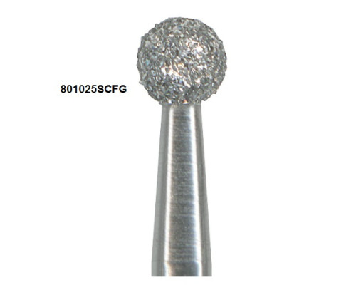 Боры Öko-Dent алмазные турбинные (шарик стандартный), coarse, черный, 801025SCFG Öko Dent 801025SCFG,шт