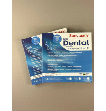 Кофердам Dental Dam раз. неопудр. м'ята, 152мм*152мм, 36шт/упак голубой, шелк, 003922 Sanctuary thin,(р)