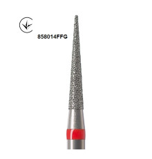 Бори Öko-Dent алмазні турбінні (голкоподібний), fine, червоний, 858014FFG Öko Dent 858014FFG,шт