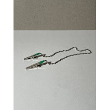 Зажим (тримач) для серветки-нагрудника (крокодильчик) метал., 004042