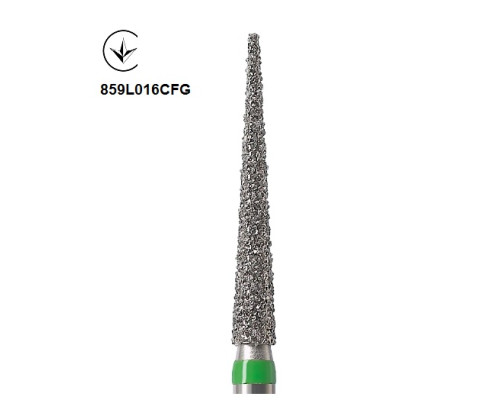Боры Öko-Dent алмазные турбинные (игловидный), coarse, зеленый, 859L016CFG Öko Dent 859L016CFG,шт