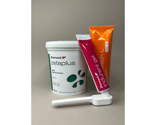 С-силикон Zetaplus Intro Kit L (Зетаплюс Интро Кот Л) оттискной материал, набор (putty 900мл + light 140мл + catalyst 60мл + смесительный блокнот 1шт), C100730 Zhermack