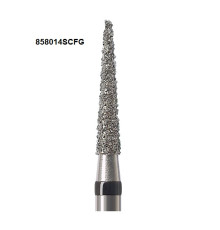 Бори Öko-Dent алмазні турбінні (голкоподібний), super corse, чорний, 858012SCFG Öko Dent 858012SCFG,шт