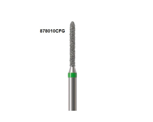 Боры Öko-Dent алмазные турбинные (торпедо стандартный), corse, зеленый, 878010CFG Öko Dent 878010CFG,шт