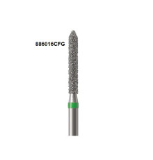 Бори Öko-Dent алмазні турбінні (скошений циліндр довгий), coarse, зелений 886016CFG Öko Dent 886016CFGшт.