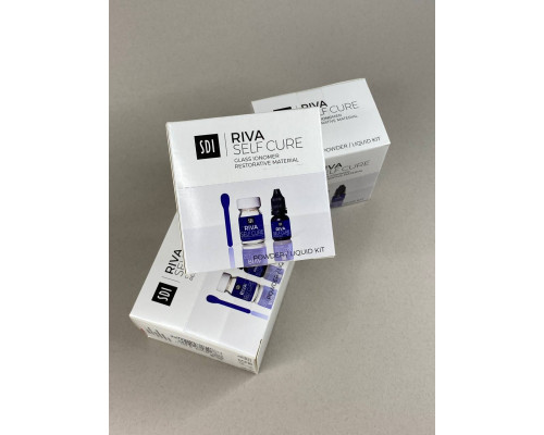Riva Self Cure (Ріва Селф Кюр) склоіномерний пломбувальний цемент хімічного твердіння, порошок 15г + рідина 8г, DO3686105031P SDI A3,уп
