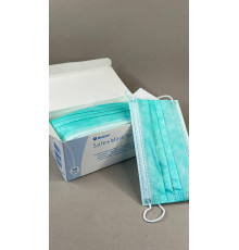 Маска медицинская Safe+Mask Economy, (50шт/упак) зеленый, 912791 Medicom