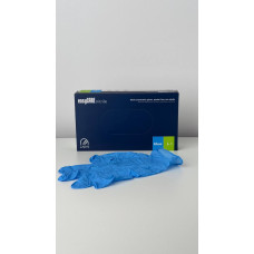 Рукавички медичні оглядові нестерильні без пудри, 100шт. блакитний нітрил 078200 EasyCARE Lупаковка