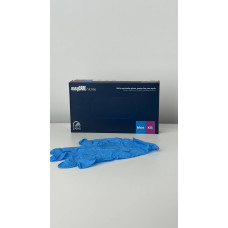 Рукавички медичні оглядові нестерильні без пудри, 100шт. блакитний нітрил 078248 EasyCARE XSупаковка