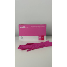 Рукавички медичні оглядові нестерильні без пудри, 100шт. рожевий нітрил 078309 EasyCARE Sупаковка