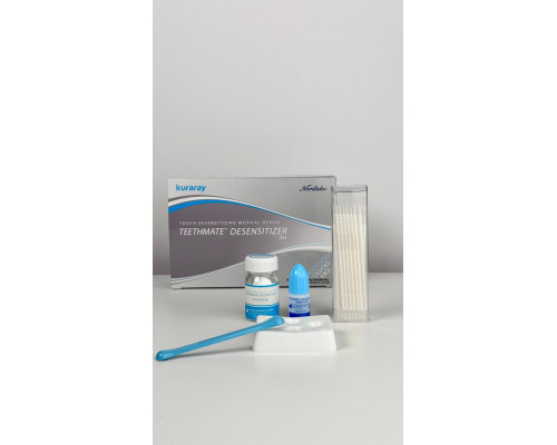 Teethmate Desensitizer (Тизмет десенситайзер), матеріал для зняття чутливості при фіксації, набір (4гр+4,8мл, аксесуари), 1210-EU Kuraray