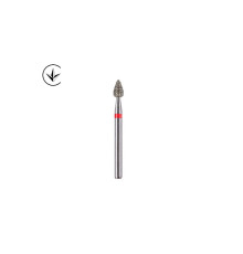 Бори алмазні турбінні (сливка), medium, червоний, 008170 Luster Dent FO-30F,шт