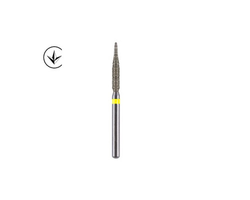 Боры алмазные турбинные (пламя), желтый 008217 Luster Dent FO-20EF,шт