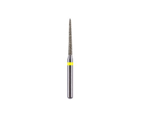 Боры алмазные турбинные (конус острый), super fine, желтый 008293 Luster Dent TC-11EF,шт