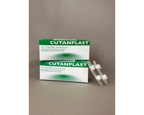 Cutanplast (Кутанпласт) гемостатическая абсорбирующая желтиновая губка, 610101 Mascia Brunelli